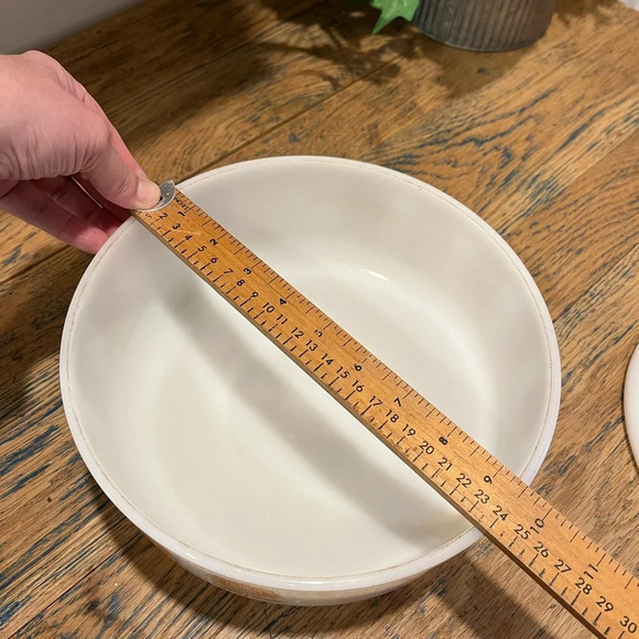 FEDERAL GLASS Vintage 60s Large Sunflower Milk Glass - Picture 9 of 10